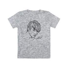 Детская футболка хлопок с принтом BTS - Jungkook в Белгороде, 100% хлопок | круглый вырез горловины, полуприлегающий силуэт, длина до линии бедер | Тематика изображения на принте: 