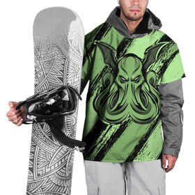 Накидка на куртку 3D с принтом Ктулху в Белгороде, 100% полиэстер |  | Тематика изображения на принте: cthulhu | божество | кракен | лавкрафт | миф | монстр | океан | чудовище