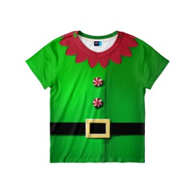 Детская футболка 3D с принтом Костюм эльфа в Белгороде, 100% гипоаллергенный полиэфир | прямой крой, круглый вырез горловины, длина до линии бедер, чуть спущенное плечо, ткань немного тянется | детские костюмы | костюм на новый год | праздник | утренник