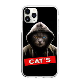 Чехол для iPhone 11 Pro Max матовый с принтом Кот в Белгороде, Силикон |  | Тематика изображения на принте: cat | глаза | животные | капюшон | кот | котенок | кошка | природа | хулиган