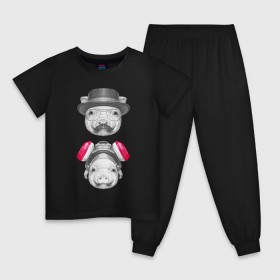 Детская пижама хлопок с принтом Опасные Свинки в Белгороде, 100% хлопок |  брюки и футболка прямого кроя, без карманов, на брюках мягкая резинка на поясе и по низу штанин
 | 
