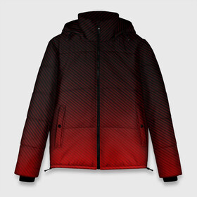 Мужская зимняя куртка 3D с принтом RED CARBON в Белгороде, верх — 100% полиэстер; подкладка — 100% полиэстер; утеплитель — 100% полиэстер | длина ниже бедра, свободный силуэт Оверсайз. Есть воротник-стойка, отстегивающийся капюшон и ветрозащитная планка. 

Боковые карманы с листочкой на кнопках и внутренний карман на молнии. | 3d | carbon | geometry | metal | texture | геометрия | градиент | карбон | металл | паттерн | текстура