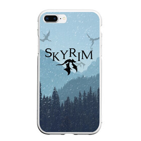 Чехол для iPhone 7Plus/8 Plus матовый с принтом TES SKYRIM в Белгороде, Силикон | Область печати: задняя сторона чехла, без боковых панелей | christmas | dovahkiin | dragon | dragonborn | fus ro dah | rpg | skyrim | snow | tes | the elder scrolls | winter is coming | докавин | драконы | новогодний | новый год | рпг | снег