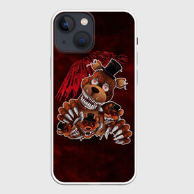 Чехол для iPhone 13 mini с принтом Five Nights at Freddy’s в Белгороде,  |  | bear | five | five nights at freddys | fnaf | freddy | game | games | halloween | horror | nights | жуть | зубы | игра | игры | медведь | медвежонок | мишка | ночей | пять | ужастик | ужасы | фнаф | фредди | хэллоуин