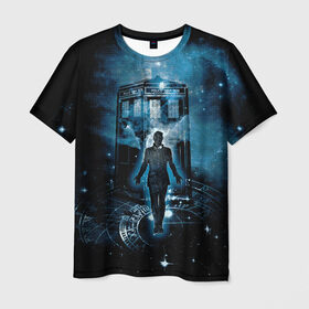 Мужская футболка 3D с принтом Doctor Who в Белгороде, 100% полиэфир | прямой крой, круглый вырез горловины, длина до линии бедер | doctor | series | space | tardis | time | travel | who | времени | время | доктор | космос | кто | пространство | путешествия | сериал | сериалы | тардис