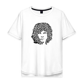 Мужская футболка хлопок Oversize с принтом Jim Morrison в Белгороде, 100% хлопок | свободный крой, круглый ворот, “спинка” длиннее передней части | jim morrison | the cristal ship | the doors | джим моррисон | доорз