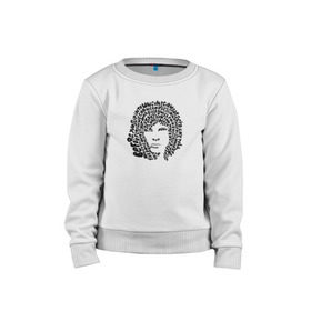 Детский свитшот хлопок с принтом Jim Morrison в Белгороде, 100% хлопок | круглый вырез горловины, эластичные манжеты, пояс и воротник | jim morrison | the cristal ship | the doors | джим моррисон | доорз