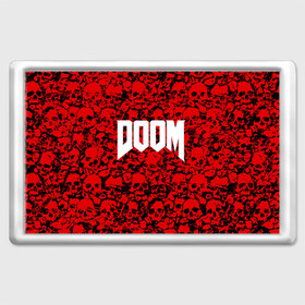 Магнит 45*70 с принтом DOOM в Белгороде, Пластик | Размер: 78*52 мм; Размер печати: 70*45 | devil | doom | hell | mark of the doom slayer | slayer | ад | гарнил | дум | знаки | иероглифы | компьютерные игры 2019 | преисподняя | символ | солдат