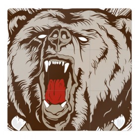 Магнитный плакат 3Х3 с принтом Футболка Русский медведь в Белгороде, Полимерный материал с магнитным слоем | 9 деталей размером 9*9 см | russia | медведь | мои правила | моя земля | россия | я русский