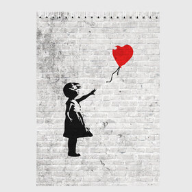 Скетчбук с принтом Бэнкси Девочка с Шаром в Белгороде, 100% бумага
 | 48 листов, плотность листов — 100 г/м2, плотность картонной обложки — 250 г/м2. Листы скреплены сверху удобной пружинной спиралью | art | balloon | banksy | culture | girl | graffity | heart | hearts | red | арт | бэнкси | граффити | девочка | девочка с шаром | красный | красным | культура | сердечки | сердечко | сердце | стрит | шар | шарик | шариком