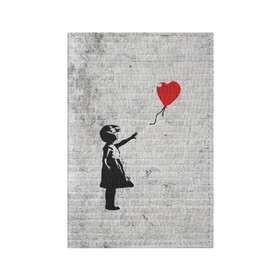 Обложка для паспорта матовая кожа с принтом Бэнкси: Девочка с Шаром в Белгороде, натуральная матовая кожа | размер 19,3 х 13,7 см; прозрачные пластиковые крепления | Тематика изображения на принте: art | balloon | banksy | culture | girl | graffity | heart | hearts | red | арт | бэнкси | граффити | девочка | девочка с шаром | красный | красным | культура | сердечки | сердечко | сердце | стрит | шар | шарик | шариком