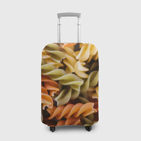 Чехол для чемодана 3D с принтом Макароны Спиральки в Белгороде, 86% полиэфир, 14% спандекс | двустороннее нанесение принта, прорези для ручек и колес | food | italy | pasta | spagetti | еда | едой | изображение | италия | картинка | макарон | макароны | макарошки | мука | мучное | паста | прикол | прикольные | спагетти | спиральки | фото | юмор