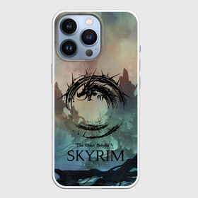 Чехол для iPhone 13 Pro с принтом The Elder Scrolls SKYRIM в Белгороде,  |  | art game | art skyrim | forest | game | skyrim | the elder scrolls v skyrim | горы | довакин | древние свитки | игра | лес | небо | скайрим