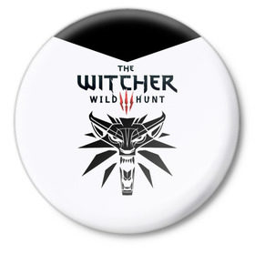 Значок с принтом The Witcher 3: Wild Hunt в Белгороде,  металл | круглая форма, металлическая застежка в виде булавки | Тематика изображения на принте: wild hunt | witcher | арбалет | ведьмак 3 | геральт | дикая | магия | охота | сказка | сфера | фэнтези | цири