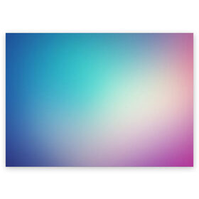 Поздравительная открытка с принтом Iphone Theme в Белгороде, 100% бумага | плотность бумаги 280 г/м2, матовая, на обратной стороне линовка и место для марки
 | blue | gradient | iphone | purple | theme | айфон | градиент | заставка | тема