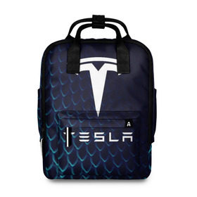 Женский рюкзак 3D с принтом Tesla Motors в Белгороде, 100% полиэстер | лямки с регулируемой длиной, сверху ручки, чтобы рюкзак нести как сумку. Основное отделение закрывается на молнию, как и внешний карман. Внутри два дополнительных кармана, один из которых закрывается на молнию. По бокам два дополнительных кармашка, куда поместится маленькая бутылочка
 | auto | car | cars | coil | electro | elon | future | logo | moto | motors | musk | pixel | tesla | авто | автомобили | автомобиль | будущее | илон | лого | логотип | маск | мото | моторс | символ | тесла | электричество | электро