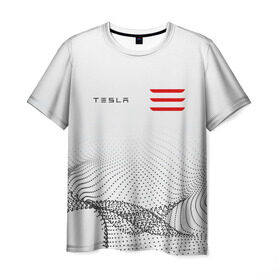 Мужская футболка 3D с принтом Tesla Motors в Белгороде, 100% полиэфир | прямой крой, круглый вырез горловины, длина до линии бедер | auto | car | cars | coil | electro | elon | future | logo | moto | motors | musk | pixel | tesla | авто | автомобили | автомобиль | будущее | илон | лого | логотип | маск | мото | моторс | символ | тесла | электричество | электро