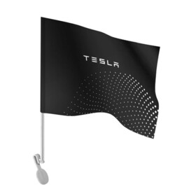 Флаг для автомобиля с принтом TESLA в Белгороде, 100% полиэстер | Размер: 30*21 см | auto | car | cars | coil | electro | elon | future | logo | moto | motors | musk | pixel | tesla | авто | автомобили | автомобиль | будущее | илон | лого | логотип | маск | мото | моторс | символ | тесла | электричество | электро