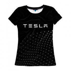 Женская футболка 3D с принтом TESLA в Белгороде, 100% полиэфир ( синтетическое хлопкоподобное полотно) | прямой крой, круглый вырез горловины, длина до линии бедер | auto | car | cars | coil | electro | elon | future | logo | moto | motors | musk | pixel | tesla | авто | автомобили | автомобиль | будущее | илон | лого | логотип | маск | мото | моторс | символ | тесла | электричество | электро