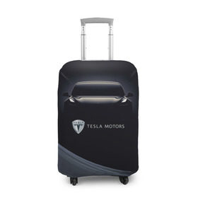 Чехол для чемодана 3D с принтом Tesla Model 3 в Белгороде, 86% полиэфир, 14% спандекс | двустороннее нанесение принта, прорези для ручек и колес | auto | car | cars | coil | electro | elon | future | logo | moto | motors | musk | pixel | tesla | авто | автомобили | автомобиль | будущее | илон | лого | логотип | маск | мото | моторс | символ | тесла | электричество | электро