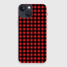 Чехол для iPhone 13 mini с принтом Красная Клетка (Дровосек) в Белгороде,  |  | cell | cells | flannel | pattern | red | shirt | texture | woodcutter | дровосек | дровосека | клетка | клетку | красная | красный | паттерн | рубашка | текстура | узор | фланнелевая | фланнель