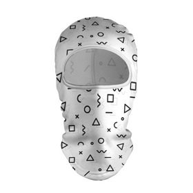 Балаклава 3D с принтом Мемфис ЧБ в Белгороде, 100% полиэстер, ткань с особыми свойствами — Activecool | плотность 150–180 г/м2; хорошо тянется, но при этом сохраняет форму. Закрывает шею, вокруг отверстия для глаз кайма. Единый размер | 