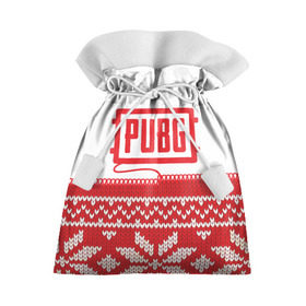 Подарочный 3D мешок с принтом Новогодний PUBG в Белгороде, 100% полиэстер | Размер: 29*39 см | 