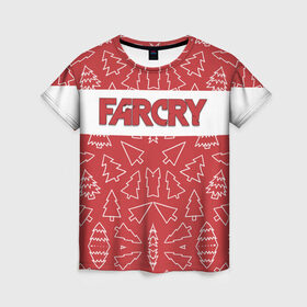 Женская футболка 3D с принтом Far Cry Новогодний в Белгороде, 100% полиэфир ( синтетическое хлопкоподобное полотно) | прямой крой, круглый вырез горловины, длина до линии бедер | 
