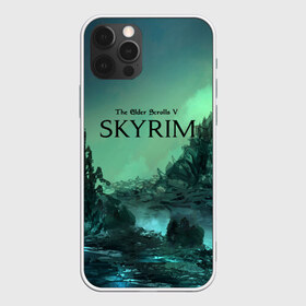 Чехол для iPhone 12 Pro Max с принтом SKYRIM в Белгороде, Силикон |  | art game | art skyrim | forest | game | skyrim | the elder scrolls v skyrim | горы | довакин | древние свитки | игра | лес | небо | скайрим