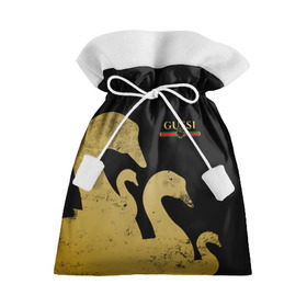 Подарочный 3D мешок с принтом GUSSI GOLD в Белгороде, 100% полиэстер | Размер: 29*39 см | Тематика изображения на принте: fasion | gold | gucci | gussi | trend | гусси | гуччи | золото | золотой | мода | одежда | тренд | тренды