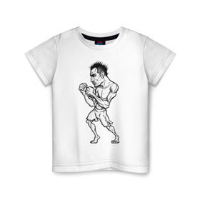 Детская футболка хлопок с принтом Tony Ferguson art в Белгороде, 100% хлопок | круглый вырез горловины, полуприлегающий силуэт, длина до линии бедер | ferguson | mma | tony | ufc | арманн | бокс | борьба | джиу джитсу | кукуй | тони | фергюсон | эль | энтони