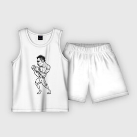 Детская пижама с шортами хлопок с принтом Tony Ferguson art в Белгороде,  |  | ferguson | mma | tony | ufc | арманн | бокс | борьба | джиу джитсу | кукуй | тони | фергюсон | эль | энтони