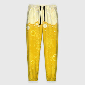 Мужские брюки 3D с принтом Пивной человек в Белгороде, 100% полиэстер | манжеты по низу, эластичный пояс регулируется шнурком, по бокам два кармана без застежек, внутренняя часть кармана из мелкой сетки | 