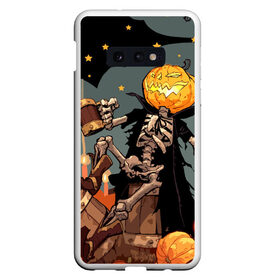 Чехол для Samsung S10E с принтом Halloween в Белгороде, Силикон | Область печати: задняя сторона чехла, без боковых панелей | Тематика изображения на принте: аниме | ведьма | девушка | зомби | ирландия | кладбище | колдун | кости | кошки | летучие | луна | мертвец | мёртвые | монстры | мыши | ночь | оборотни | пауки | паутина | подарок | праздник | свет | свечи