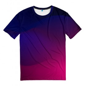 Мужская футболка 3D с принтом Abstract simple colors в Белгороде, 100% полиэфир | прямой крой, круглый вырез горловины, длина до линии бедер | abstract | blue | gradient | iphone | red | theme | абстракция | айфон | градиент | заставка | тема