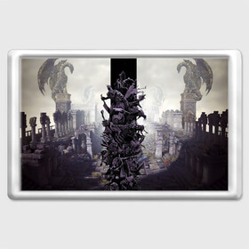 Магнит 45*70 с принтом Dark Souls Boss Collaboration в Белгороде, Пластик | Размер: 78*52 мм; Размер печати: 70*45 | boss | dark souls | demons | skull | демоны | кости | темные души | черепа