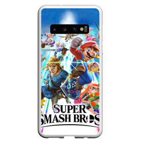 Чехол для Samsung Galaxy S10 с принтом Super Smash Bros Ultimate в Белгороде, Силикон | Область печати: задняя сторона чехла, без боковых панелей | donkey | fighting | kong | mario | nintendo | pokemon | super | байонетта | бельмонты | донки | клауд | конг | мегамен | пикачу | пэкмэн | рихтер | рю | саймон | снейк | солид | соник | страйф | файтинг