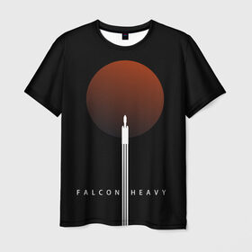 Мужская футболка 3D с принтом Falcon Heavy в Белгороде, 100% полиэфир | прямой крой, круглый вырез горловины, длина до линии бедер | falcon heavy | ilon mask | spacex | tesla | tesla roadster | илон маск | спейс икс | спейс экс | тесла | тесла родстер
