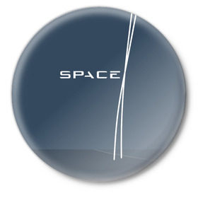 Значок с принтом SPACEX в Белгороде,  металл | круглая форма, металлическая застежка в виде булавки | falcon heavy | ilon mask | spacex | tesla | tesla roadster | илон маск | спейс икс | спейс экс | тесла | тесла родстер
