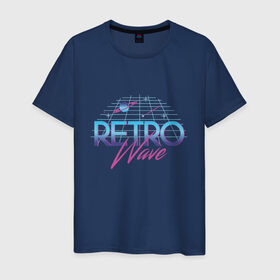 Мужская футболка хлопок с принтом Retrowave Spacetraveling в Белгороде, 100% хлопок | прямой крой, круглый вырез горловины, длина до линии бедер, слегка спущенное плечо. | 80s | etro | retrowave | spacesynth | synthwave | ретровейве