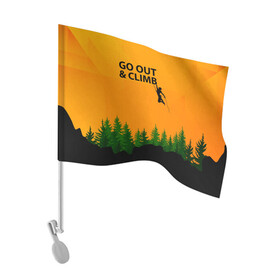 Флаг для автомобиля с принтом Альпинизм в Белгороде, 100% полиэстер | Размер: 30*21 см | adrenaline | adventure | extreme | hiking | mountaineering | mountains | rockclimbing | rocks | адреналин | альпинизм | горы | скалолазание | скалы | туризм | экстрим