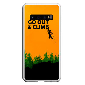 Чехол для Samsung Galaxy S10 с принтом Альпинизм в Белгороде, Силикон | Область печати: задняя сторона чехла, без боковых панелей | adrenaline | adventure | extreme | hiking | mountaineering | mountains | rockclimbing | rocks | адреналин | альпинизм | горы | скалолазание | скалы | туризм | экстрим