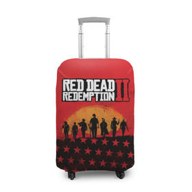 Чехол для чемодана 3D с принтом Red Dead Redemption 2 в Белгороде, 86% полиэфир, 14% спандекс | двустороннее нанесение принта, прорези для ручек и колес | dead | die | flag | game | games | gta | rdr | rdr2 | red | redemption | rockstar | sun | sunset | western | вестерн | выкуп | гта | дикий | закат | запад | игра | игры | красный | мертвый | поле | рдр | рдр2 | рокстар | солнце