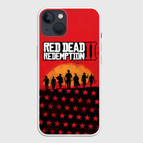Чехол для iPhone 13 с принтом Red Dead Redemption 2 в Белгороде,  |  | dead | die | flag | game | games | gta | rdr | rdr2 | red | redemption | rockstar | sun | sunset | western | вестерн | выкуп | гта | дикий | закат | запад | игра | игры | красный | мертвый | поле | рдр | рдр2 | рокстар | солнце