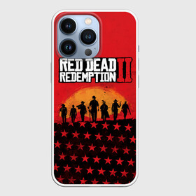 Чехол для iPhone 13 Pro с принтом Red Dead Redemption 2 в Белгороде,  |  | Тематика изображения на принте: dead | die | flag | game | games | gta | rdr | rdr2 | red | redemption | rockstar | sun | sunset | western | вестерн | выкуп | гта | дикий | закат | запад | игра | игры | красный | мертвый | поле | рдр | рдр2 | рокстар | солнце