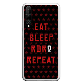 Чехол для Honor P30 с принтом Eat Sleep RDR2 Repeat в Белгороде, Силикон | Область печати: задняя сторона чехла, без боковых панелей | dead | die | eat | flag | game | games | gta | rdr | rdr2 | red | redemption | repeat | rockstar | sleep | sun | western | вестерн | выкуп | гта | дикий | запад | игра | игры | красный | мертвый | рдр | рдр2 | рокстар | солнце