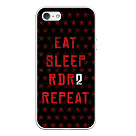 Чехол для iPhone 5/5S матовый с принтом Eat Sleep RDR2 Repeat в Белгороде, Силикон | Область печати: задняя сторона чехла, без боковых панелей | dead | die | eat | flag | game | games | gta | rdr | rdr2 | red | redemption | repeat | rockstar | sleep | sun | western | вестерн | выкуп | гта | дикий | запад | игра | игры | красный | мертвый | рдр | рдр2 | рокстар | солнце