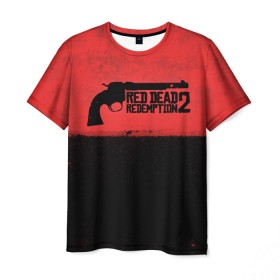 Мужская футболка 3D с принтом Red Dead Redemption 2 Пистолет в Белгороде, 100% полиэфир | прямой крой, круглый вырез горловины, длина до линии бедер | dead | die | flag | game | games | gta | gun | rdr | rdr2 | red | redemption | rockstar | sun | western | вестерн | выкуп | гта | дикий | запад | игра | игры | красный | мертвый | оружие | пистолет | рдр | рдр2 | рокстар | ружье