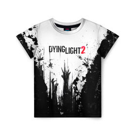 Детская футболка 3D с принтом Dying Light 2 в Белгороде, 100% гипоаллергенный полиэфир | прямой крой, круглый вырез горловины, длина до линии бедер, чуть спущенное плечо, ткань немного тянется | Тематика изображения на принте: action | axe | dying | horror | light | open | rpg | survival | techland | world | zombie | zombies | выживание | даин | дайинг | зомби | игра | игры | лайт | мир | открытый | про | топор | топорик | ужасы | хоррор | экшн