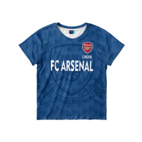 Детская футболка 3D с принтом FC Arsenal в Белгороде, 100% гипоаллергенный полиэфир | прямой крой, круглый вырез горловины, длина до линии бедер, чуть спущенное плечо, ткань немного тянется | arsenal | arsenal football club | арсенал | футбольный клуб